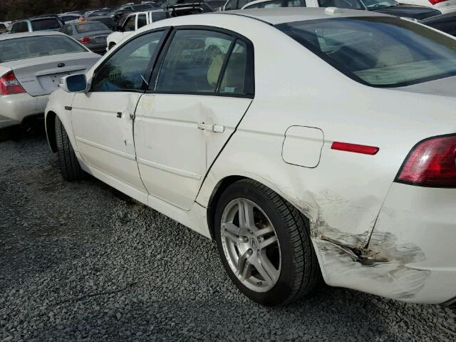 19UUA66218A041206 - 2008 ACURA TL WHITE photo 3