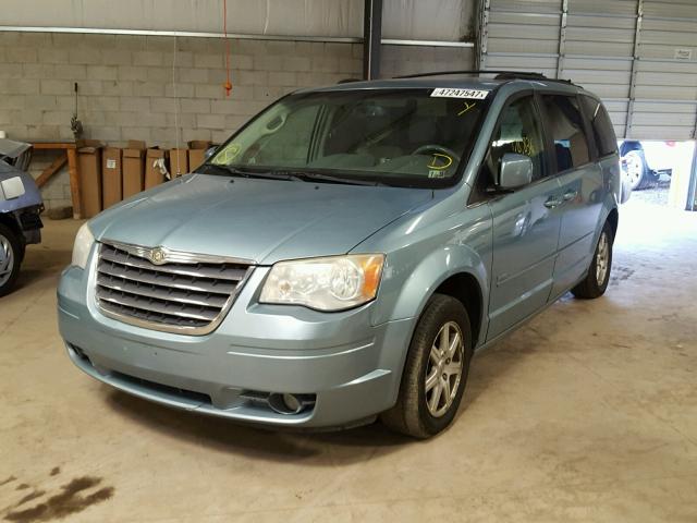 2A8HR54P48R722482 - 2008 CHRYSLER TOWN & COU TEAL photo 2