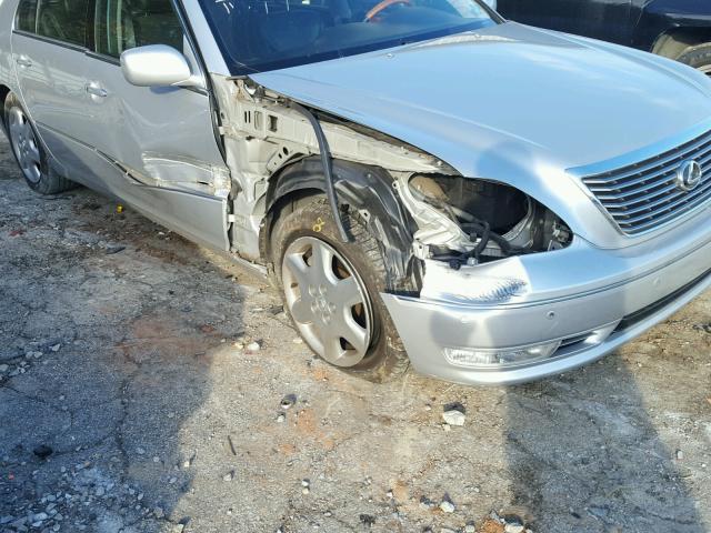 JTHBN36FX40153948 - 2004 LEXUS LS 430 SILVER photo 9