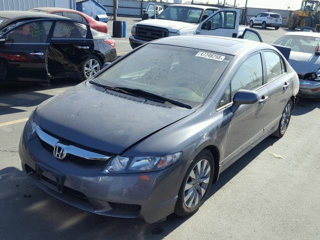 19XFA1F95AE017758 - 2010 HONDA CIVIC EXL ნაცრისფერი ფოტო 2