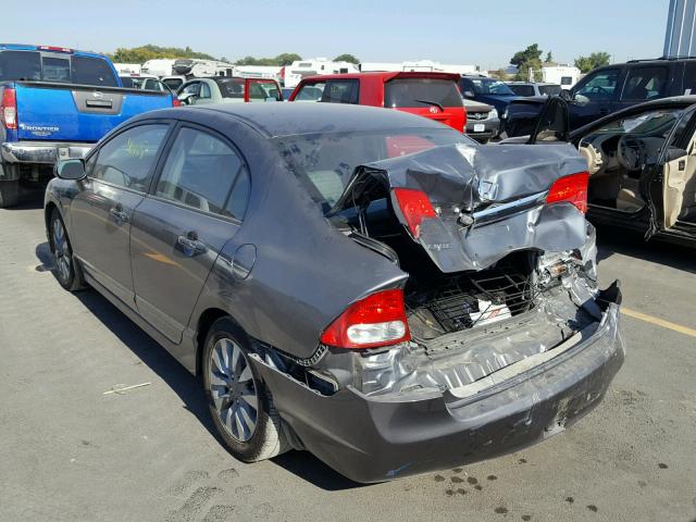 19XFA1F95AE017758 - 2010 HONDA CIVIC EXL ნაცრისფერი ფოტო 3