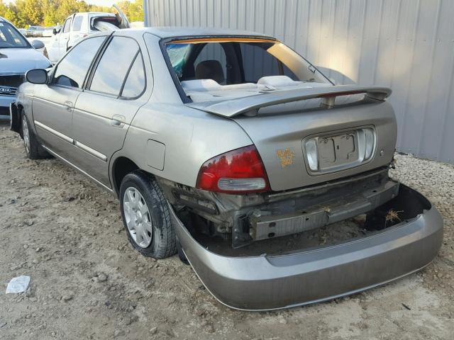 3N1CB51DX2L689186 - 2002 NISSAN SENTRA XE GRAY photo 3