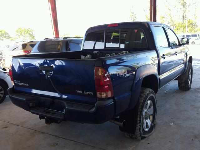 5TELU42N57Z356150 - 2007 TOYOTA TACOMA DOU BLUE photo 4