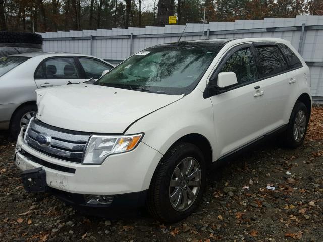 2FMDK4JC7ABB35466 - 2010 FORD EDGE SEL WHITE photo 2