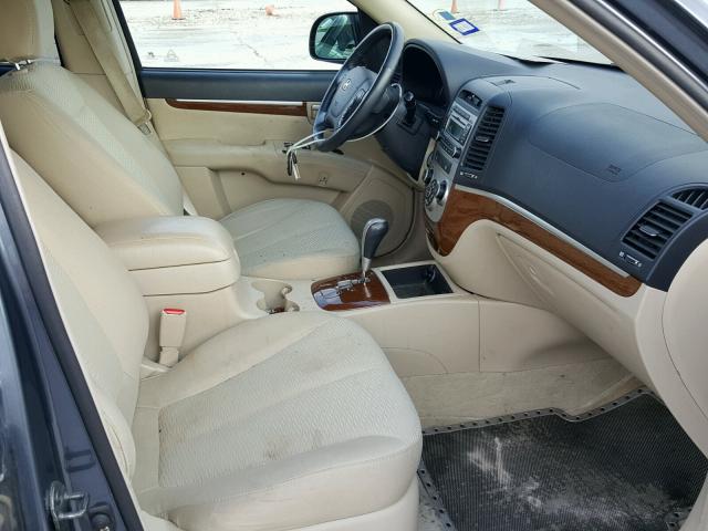 5NMSH13E67H080753 - 2007 HYUNDAI SANTA FE S 蓝色 照片 5