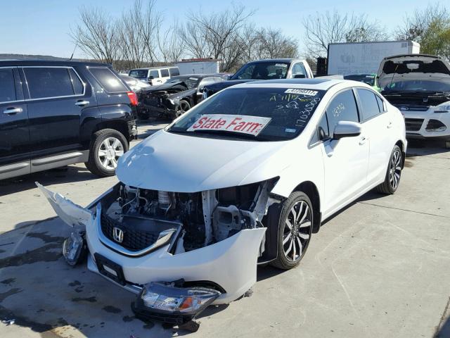 19XFB2F94FE010391 - 2015 HONDA CIVIC EXL WHITE photo 2