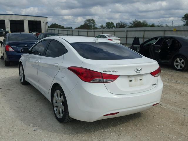 5NPDH4AE1CH117184 - 2012 HYUNDAI ELANTRA GL WHITE photo 3