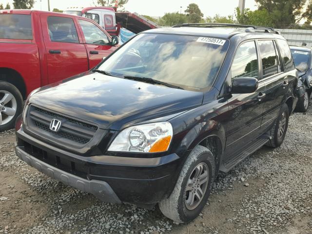 2HKYF18534H543391 - 2004 HONDA PILOT EXL BLACK photo 2