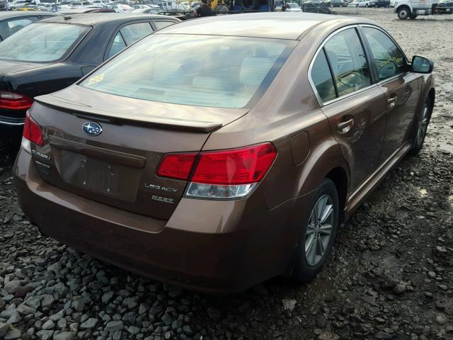 4S3BMBG66B3262528 - 2011 SUBARU LEGACY 2.5 BROWN photo 4