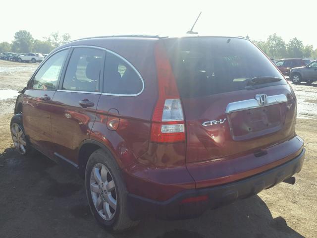 5J6RE48737L011143 - 2007 HONDA CR-V EXL MAROON photo 3