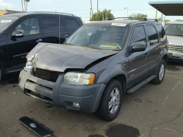 1FMYU03172KB45325 - 2002 FORD ESCAPE XLT GRAY photo 2