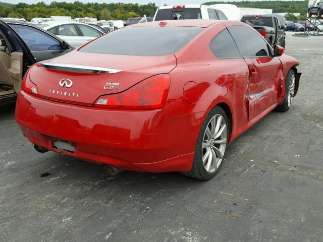 JNKCV64E39M602659 - 2009 INFINITI G37 BASE RED photo 4