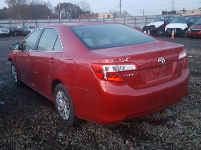 4T1BF1FKXCU547131 - 2012 TOYOTA CAMRY BASE RED photo 3