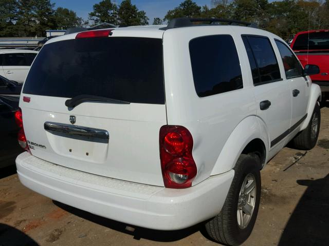 1D4HB48N26F135879 - 2006 DODGE DURANGO SL WHITE photo 4