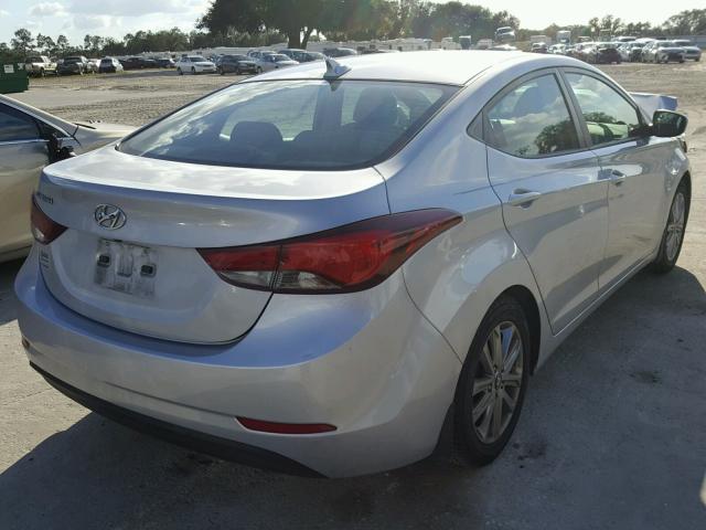 KMHDH4AE5FU379330 - 2015 HYUNDAI ELANTRA SE SILVER photo 4