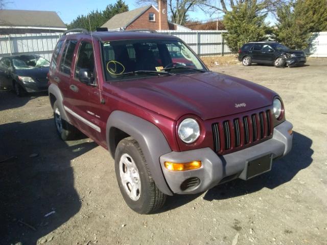 1J4GL48K73W501224 - 2003 JEEP LIBERTY SP BURGUNDY photo 1