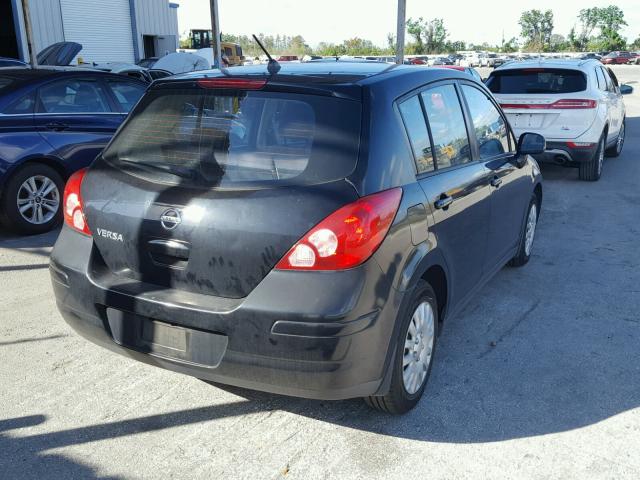 3N1BC13E27L385008 - 2007 NISSAN VERSA BLACK photo 4
