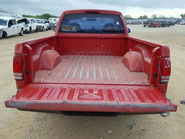 1B7FL16X02S631379 - 2002 DODGE DAKOTA BAS RED photo 6