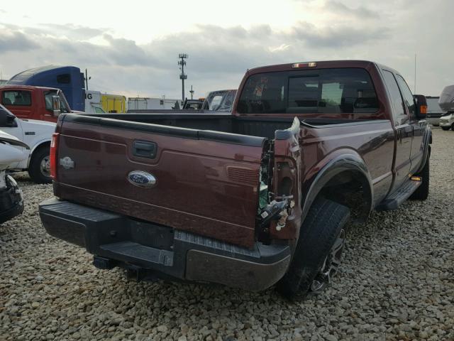 1FT8W3BT1GEC96766 - 2016 FORD F350 SUPER MAROON photo 4