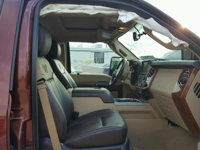 1FT8W3BT1GEC96766 - 2016 FORD F350 SUPER MAROON photo 5