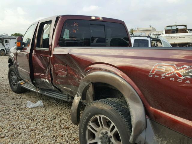 1FT8W3BT1GEC96766 - 2016 FORD F350 SUPER MAROON photo 9