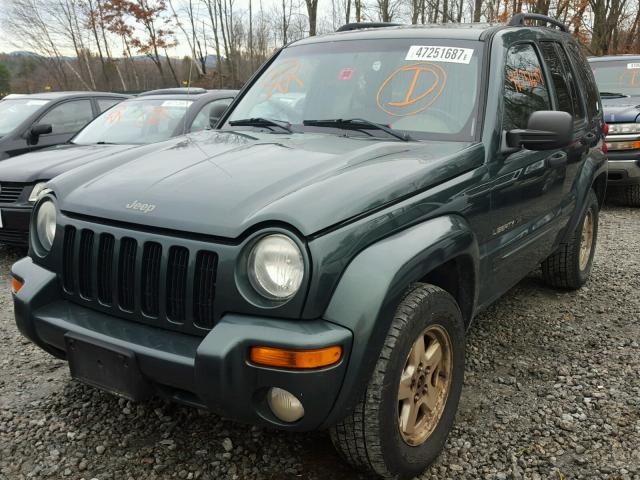 1J4GL58K73W617139 - 2003 JEEP LIBERTY LI GREEN photo 2