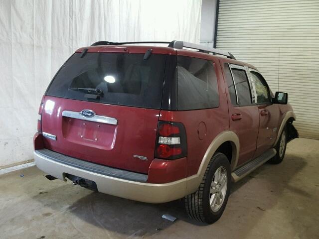 1FMEU74E97UA59930 - 2007 FORD EXPLORER E RED photo 4