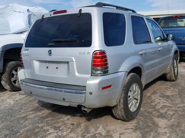 4M2CU97107KJ21222 - 2007 MERCURY MARINER PR SILVER photo 4