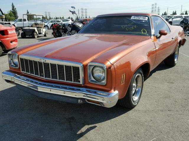 1D80L5R450837 - 1975 CHEVROLET EL CAMINO ORANGE photo 2