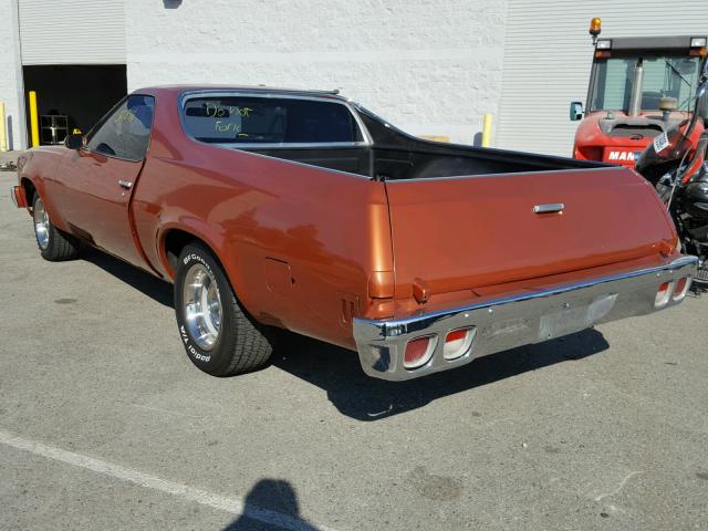 1D80L5R450837 - 1975 CHEVROLET EL CAMINO ORANGE photo 3