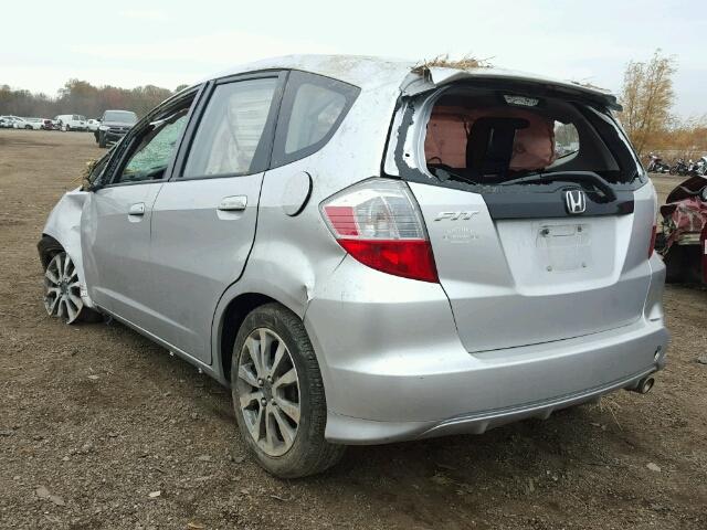 JHMGE8H56DC016902 - 2013 HONDA FIT SPORT SILVER photo 3