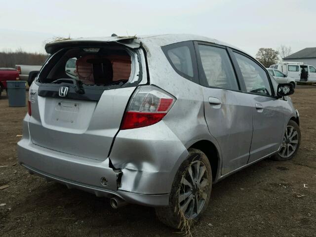 JHMGE8H56DC016902 - 2013 HONDA FIT SPORT SILVER photo 4