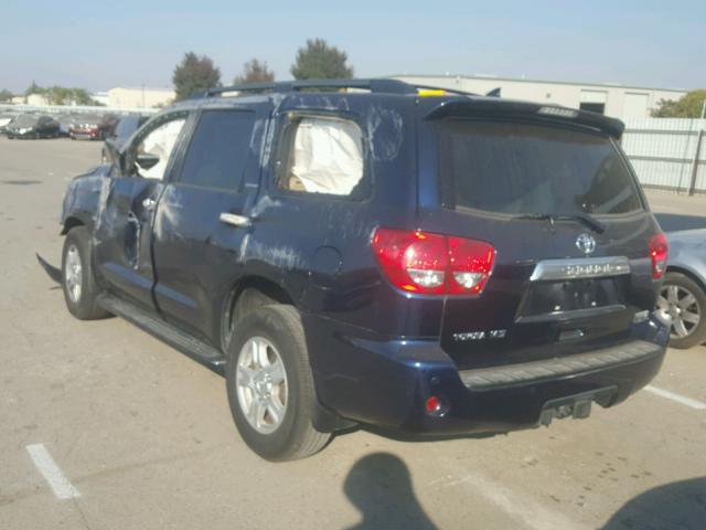 5TDKY5G13AS025034 - 2010 TOYOTA SEQUOIA LI BLUE photo 3