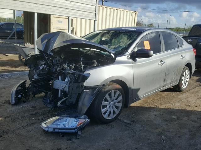 3N1AB7AP0HY316005 - 2017 NISSAN SENTRA S GRAY photo 2