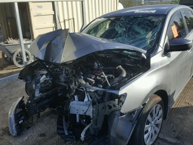 3N1AB7AP0HY316005 - 2017 NISSAN SENTRA S GRAY photo 9