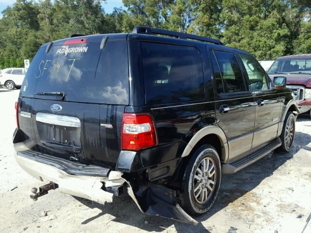 1FMFU17577LA90306 - 2007 FORD EXPEDITION BLACK photo 4