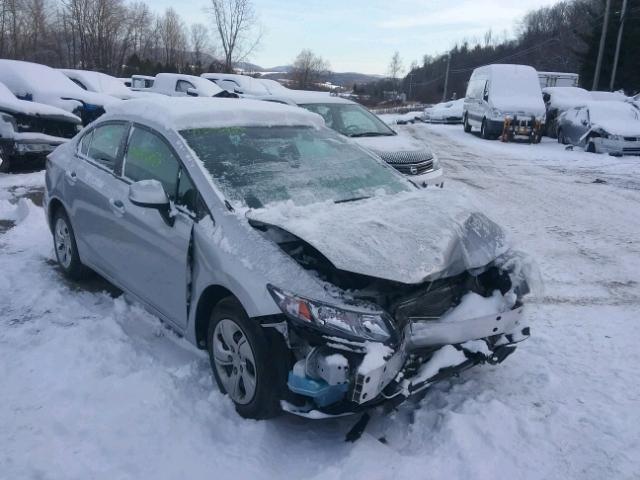 2HGFB2F53DH595514 - 2013 HONDA CIVIC LX SILVER photo 1