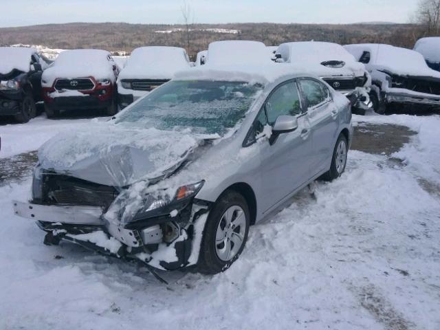 2HGFB2F53DH595514 - 2013 HONDA CIVIC LX SILVER photo 2