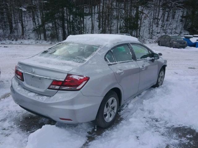 2HGFB2F53DH595514 - 2013 HONDA CIVIC LX SILVER photo 4