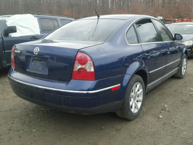 WVWPD63B74E276753 - 2004 VOLKSWAGEN PASSAT GLS BLUE photo 4