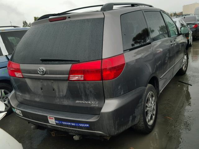 5TDBA22CX4S013169 - 2004 TOYOTA SIENNA XLE GRAY photo 4