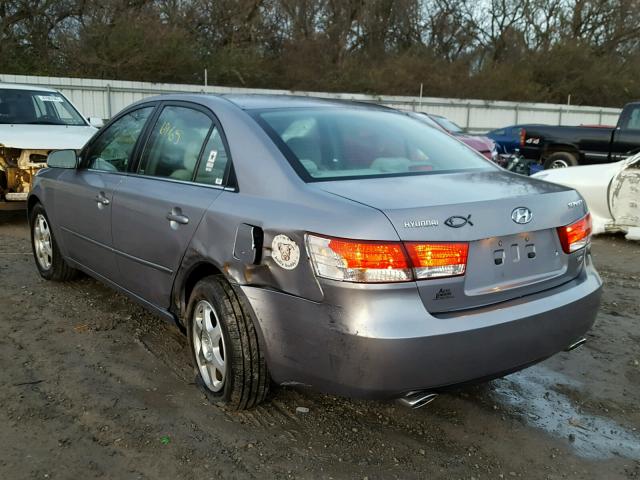 5NPEU46F87H167927 - 2007 HYUNDAI SONATA SE GRAY photo 3