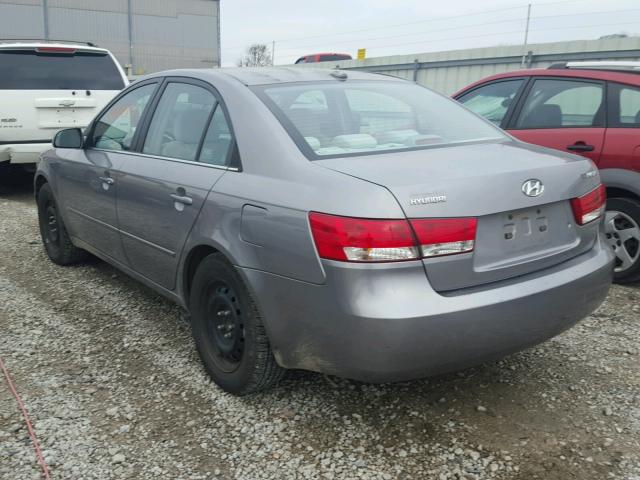 5NPET46C78H339584 - 2008 HYUNDAI SONATA GLS GRAY photo 3