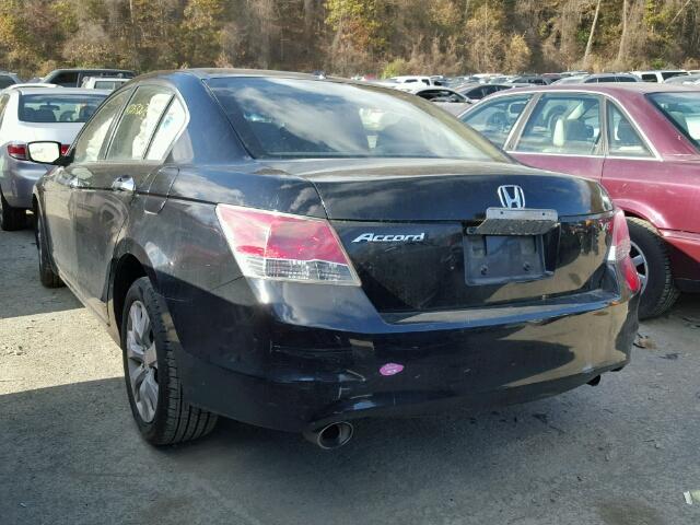 1HGCP36868A086090 - 2008 HONDA ACCORD EXL BLACK photo 3