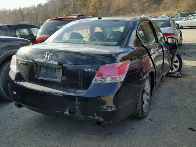 1HGCP36868A086090 - 2008 HONDA ACCORD EXL BLACK photo 4