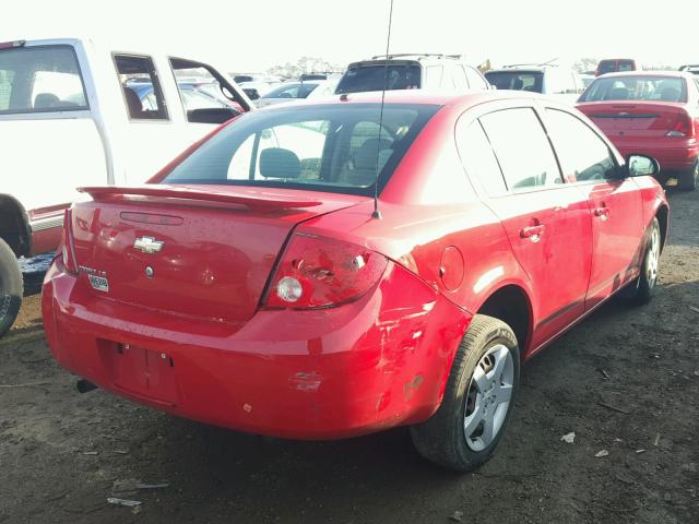 1G1AK58F087220769 - 2008 CHEVROLET COBALT LS RED photo 4