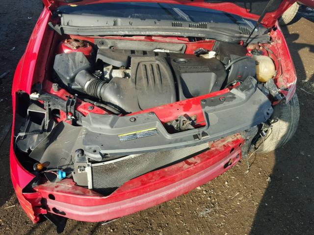 1G1AK58F087220769 - 2008 CHEVROLET COBALT LS RED photo 7