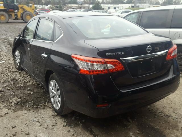 3N1AB7AP8FY323166 - 2015 NISSAN SENTRA S BLACK photo 3