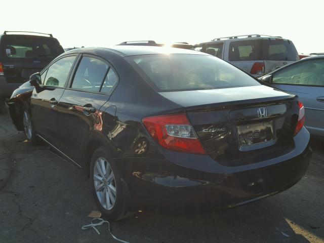 19XFB2F84CE343290 - 2012 HONDA CIVIC EX შავი ფოტო 3