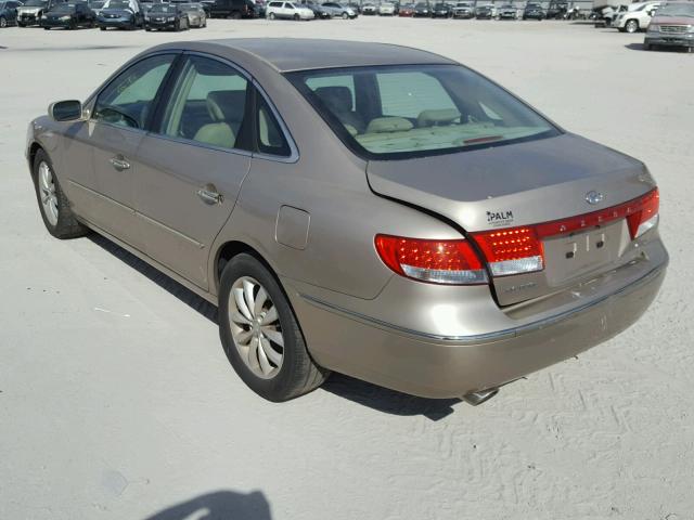 KMHFC46F56A106205 - 2006 HYUNDAI AZERA SE BEIGE photo 3